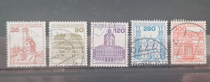 Almanya Berlin 1982 Kaleler ve Saraylar Damgalı Tam Seri