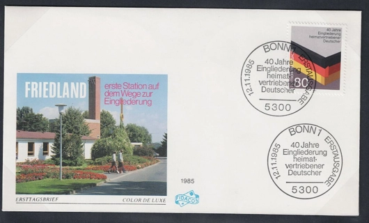 Almanya 1985 Almanya’dan Sürgün Edilenlerin Entegrasyonunun 40 Yılı FDC