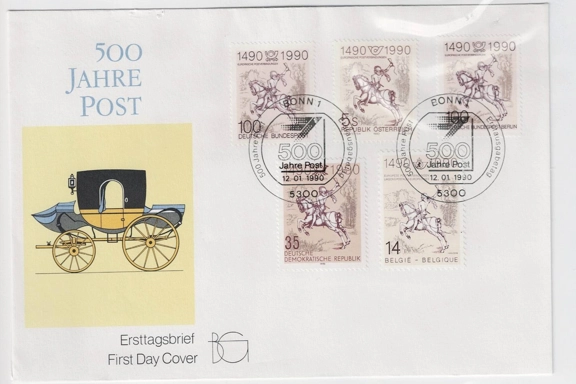  Almnaya 1990 Avrupa Posta Bağlantıları FDC