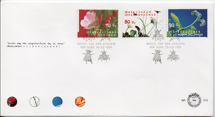 Hollanda 1994 Çiçekler, Doğa FDC