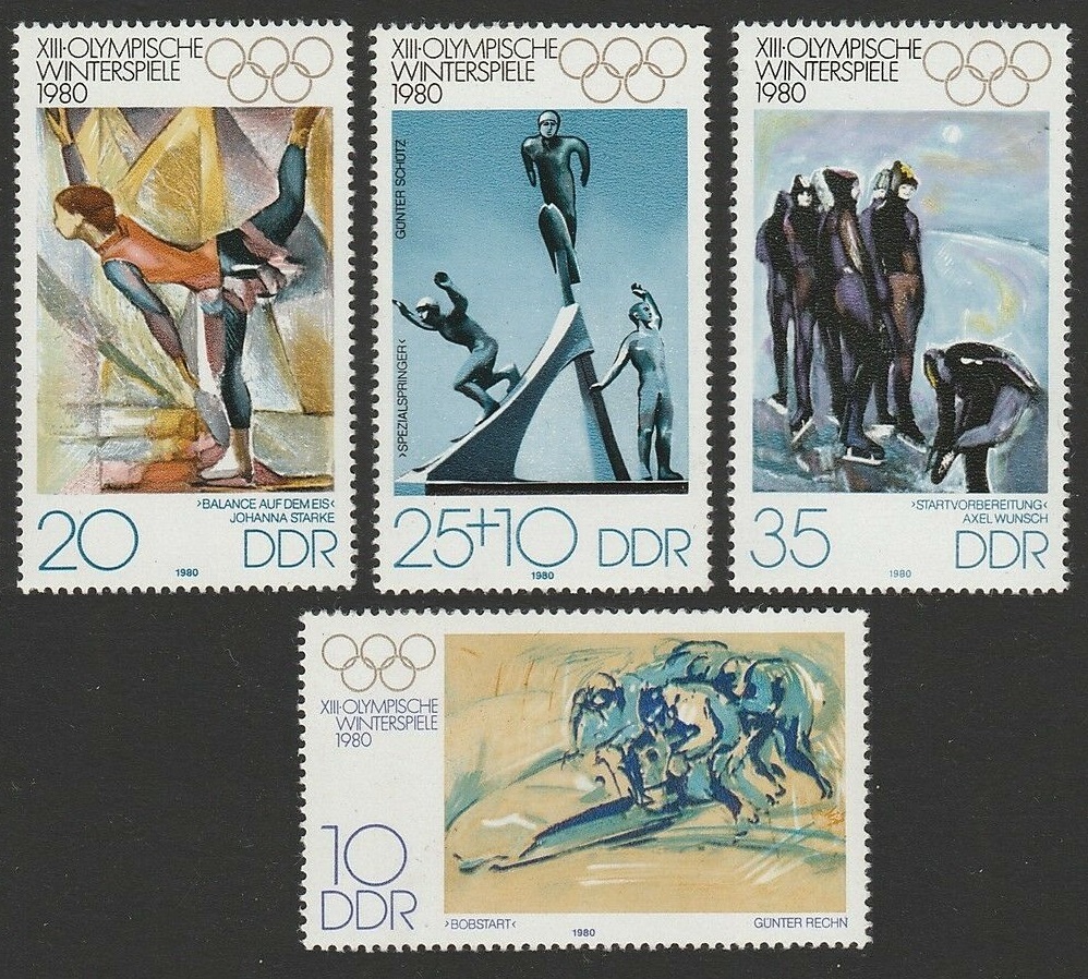 ALMANYA DDR 1980 Kış Olimpiyat Oyunları - Lake Placid, New York