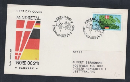 Almanya 1985 Postadan Geçmiş FDC