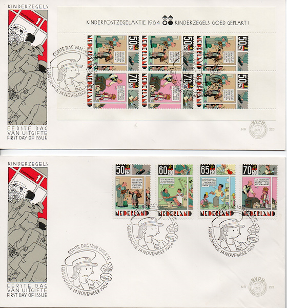 Hollanda 1994 Çocuk Çizgi Romanı 2’li FDC Set