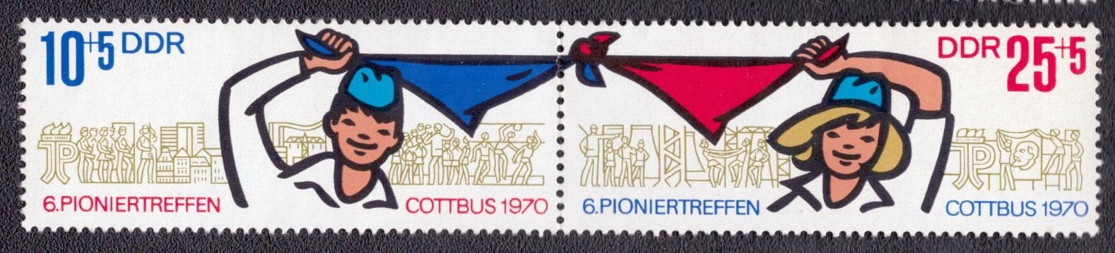 ALMANYA DDR 1970 PIONIER TOPLANTISI COTTBUS
