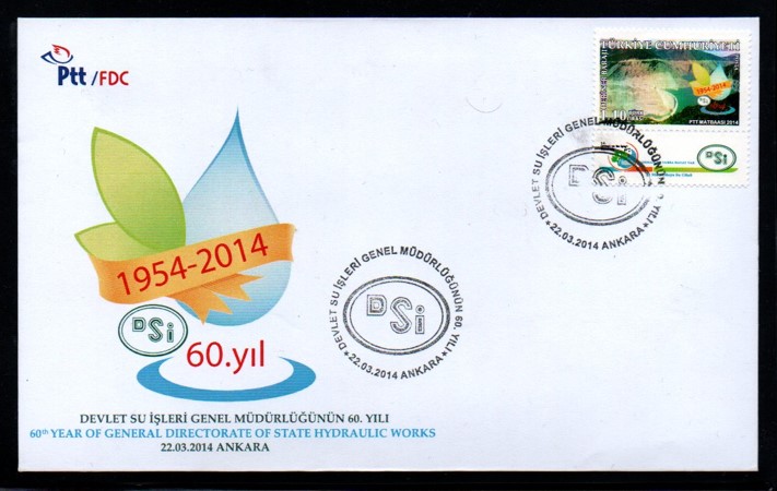 2014 DEVLET SU İŞLERİ GENEL MÜDÜRLÜĞÜNÜN 60.YILI FDC