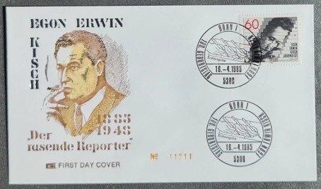 Almanya 1985 Egon Erwin FDC, Bonn