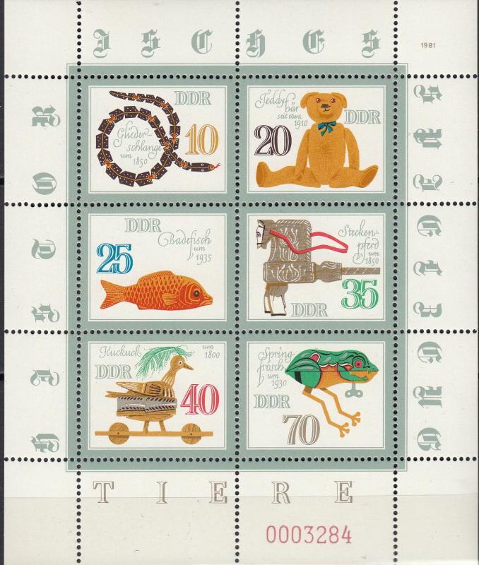 ALMANYA DDR 1981 OYUNCAKLAR BLOK 