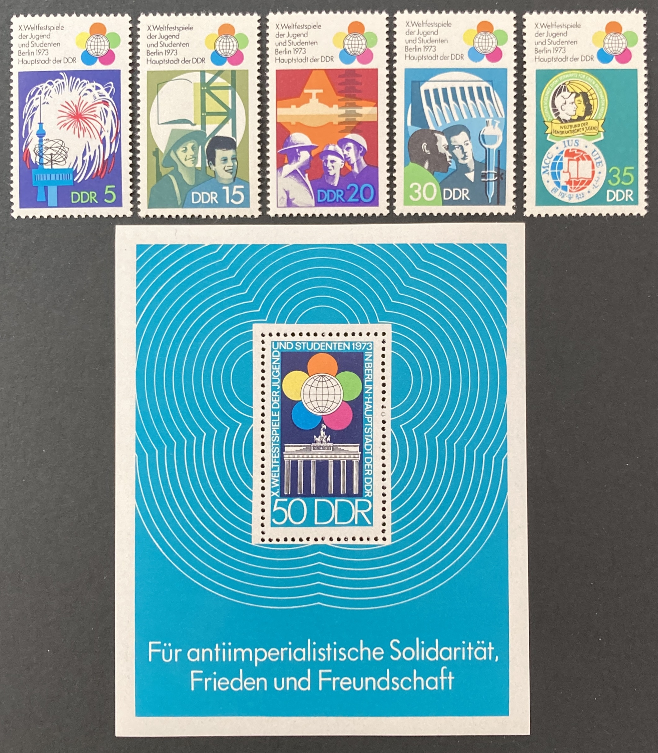 ALMANYA DDR 1973 GENÇLİK VE ÖĞRENCİLER FESTİVALİ BERLİN
