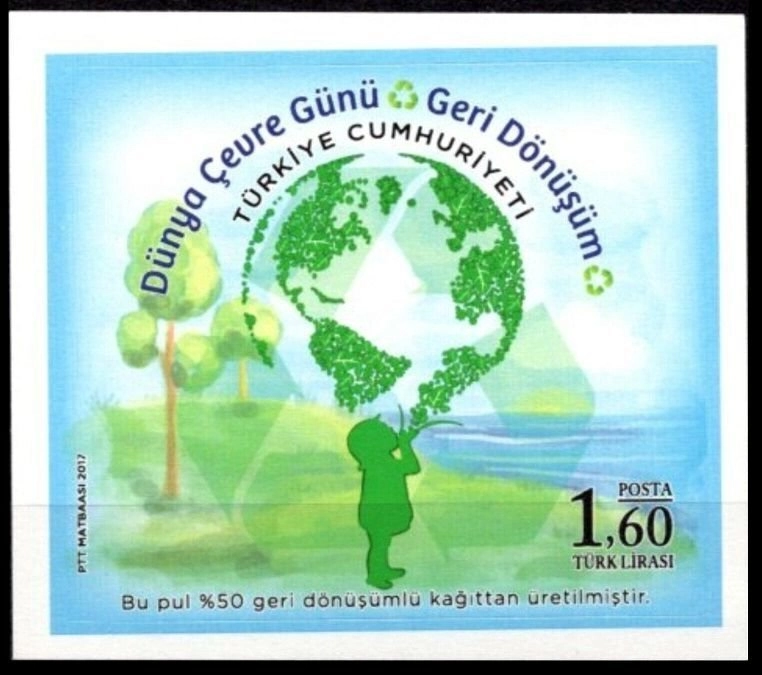 2017 DÜNYA ÇEVRE GÜNÜ GERİ DÖNÜŞÜM MNH BLOK