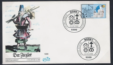 Almanya 1987 Gençlik: El Sanatları Ticareti 4’lü FDC Set
