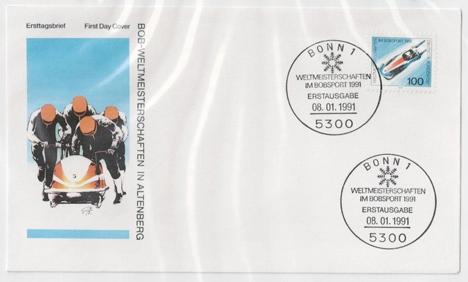 Almanya 1991 Avusturya Kış Olimpiyatları 1964, Innsbruck İkili Kızak Pisti FDC