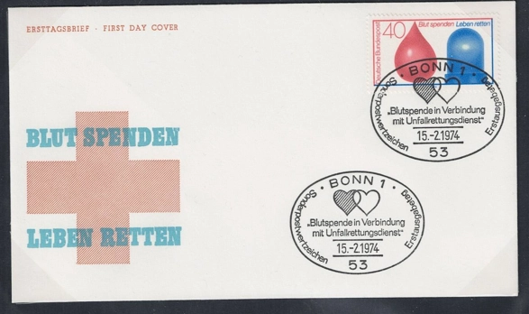 Almanya 1974 Kaza kurtarma hizmetiyle birlikte kan bağışı hizmeti FDC