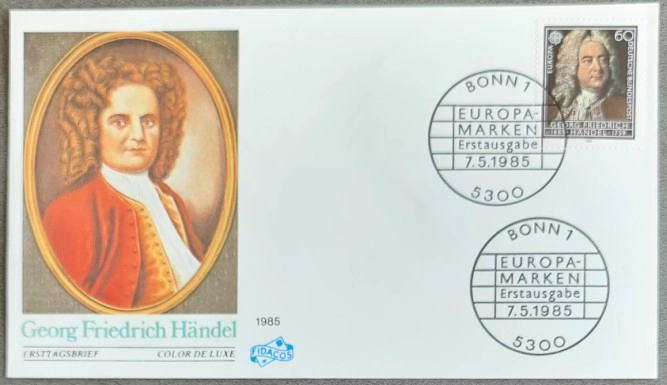 Almanya 1985 Europa Johann Sebastian Bach FDC, Bonn