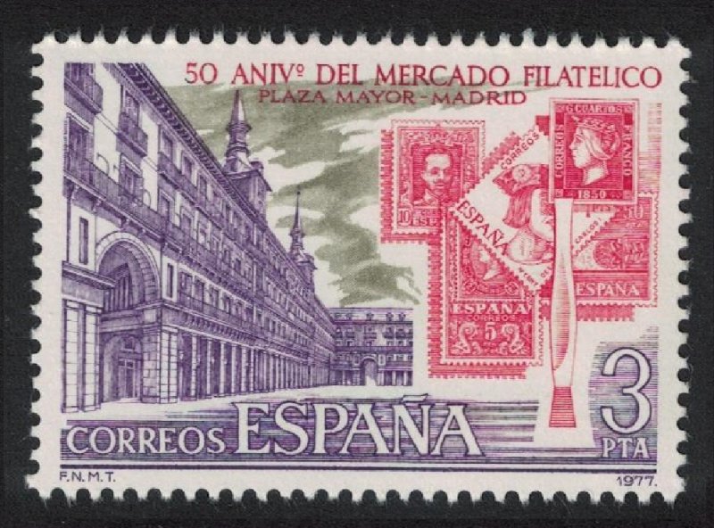 İSPANYA 1977 Madrid’deki Filateli Pazarının 50. Yıldönümü
