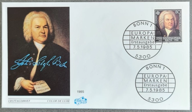 Almanya 1985 Europa Johann Sebastian Bach FDC, Bonn