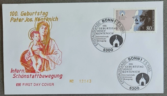 Almanya 1985 Josef Kentenich’in 100. doğum günü FDC, Bonn