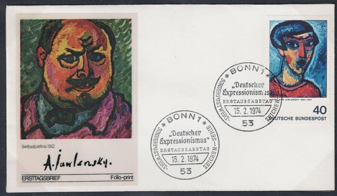 Almanya 1974 Alexej von Jawlensky, Folyo Baskı FDC