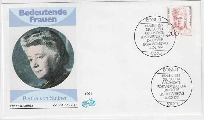 Almanya 1991 Önemli kadınlar, Bertha von Suttner FDC