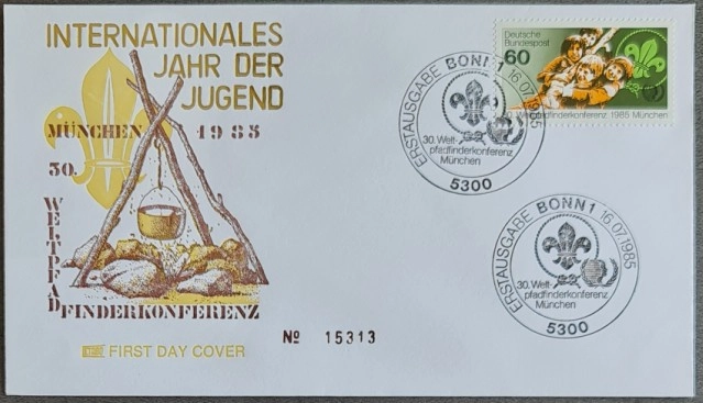 Almanya 1985 Dünya İzci Konferansı FDC, Bonn