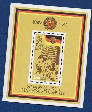 ALMANYA DDR 1979 30. Yıl Anma Pulu Bloğu