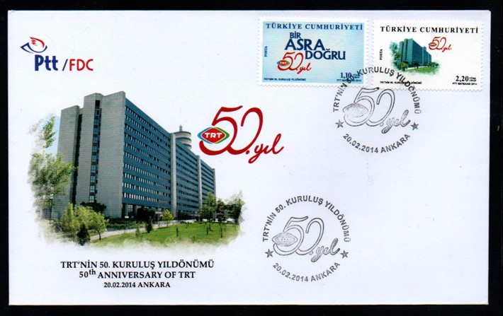2014 TRT’NİN 50.YILDÖNÜMÜ FDC
