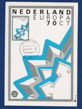 Hollanda 1982 Europa Kartpostal – Utrecht Damgalı