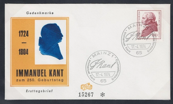 Almanya 1974 Friedrich Gottlieb Kloppstock’un 250. doğum günü FDC