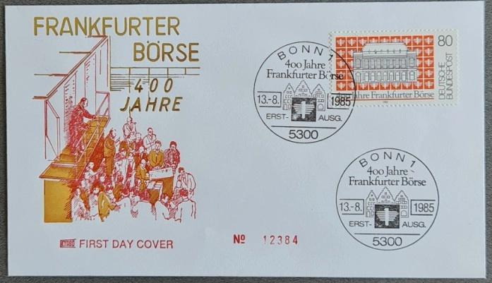 Aşmanya 1985 400 yıl Frankfurt Borsası FDC, Bonn