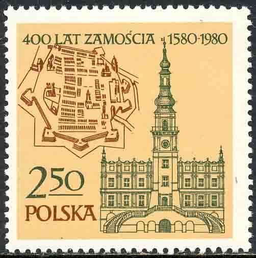 POLONYA 1980 Zamosc Eski Belediye Binası 400. Yılı
