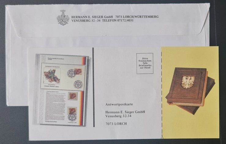 Hermann E. Sieger Ersttags-Sammelblätter 1973 Zarfı – Koleksiyonluk