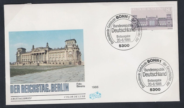 Almanya 1986 Binalar Berlin FDC