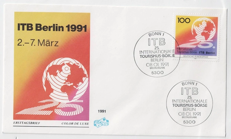 Almanya 1991 Uluslararası Turizm Borsası (ITB), Berlin FDC
