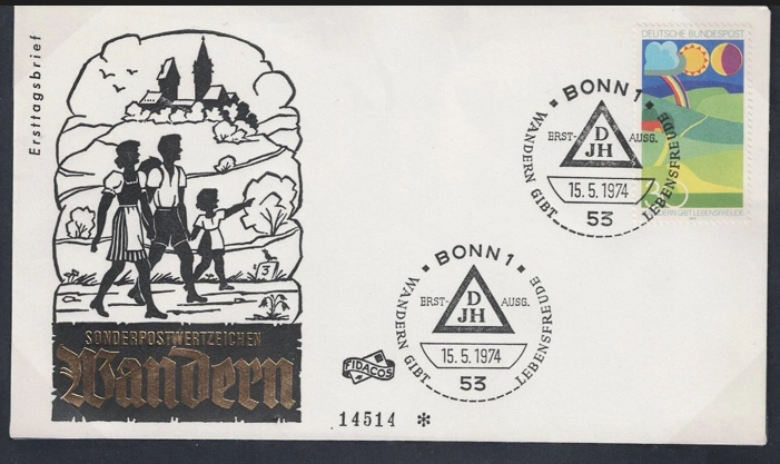 Almanya 1974 Yürüyüş FDC