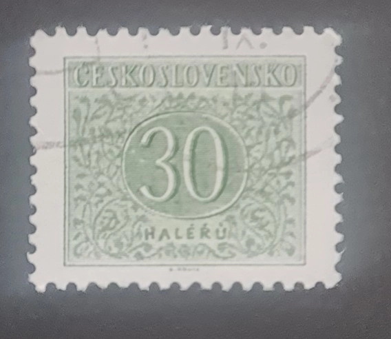 1954 Çekoslovakya pulları – 30 haléřů yeşil seri