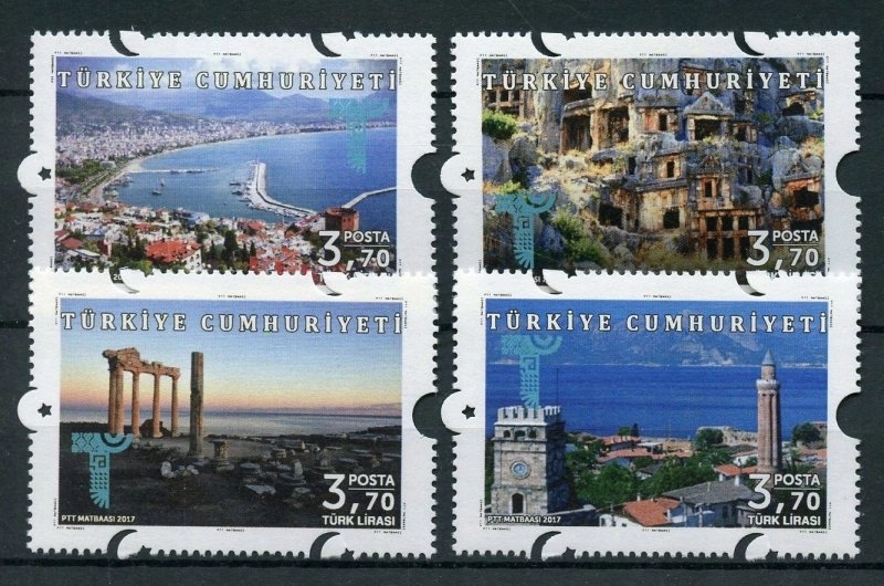 2017 ANTALYA KONULU SÜREKLİ POSTA PULLARI MNH