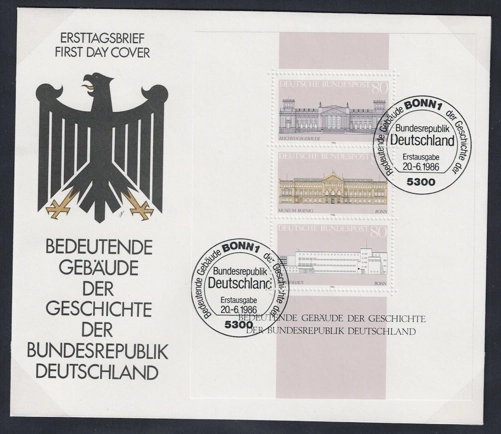 Almanya 1986 Önemli Binalar, Anma Bloğu FDC
