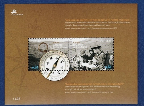 Portekiz 2007 EUROPA CEPT BLOK – Escultismo’nun 100. Yılı (MNH)