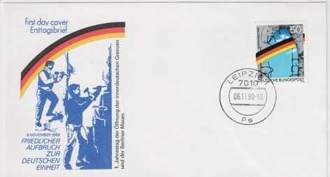 Almanya 1990 Almanya’nın iç sınırlarının açılması FDC
