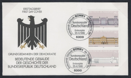 Almanya 1986 Önemli Binalar, FDC