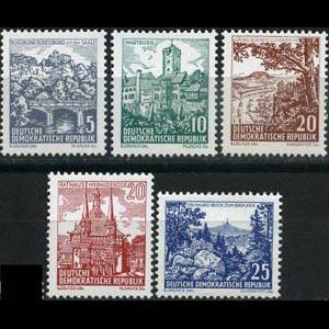 ALMANYA DDR 1961 MANZARALAR 5 Lİ SET 