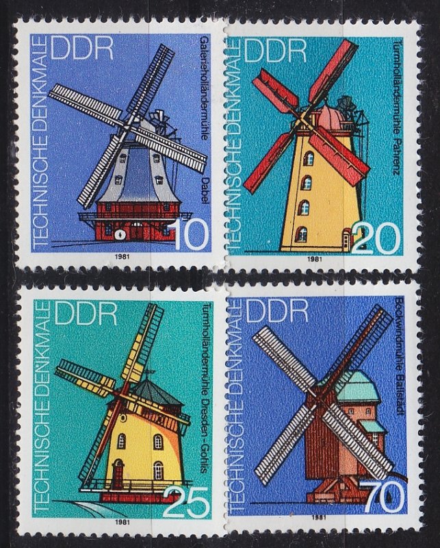 ALMANYA DDR 1981 YELDEĞİRMENLERİ