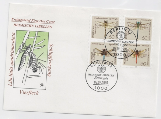 Almanya 1991 Yusufçuklar, Böcekler FDC