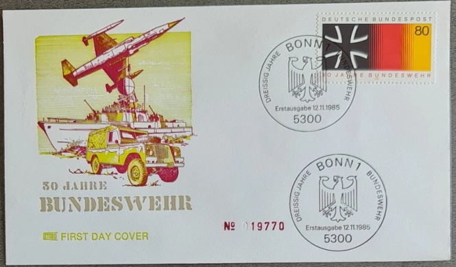 Almanya 1985 Askeriye 30. Yılı FDC, Bonn