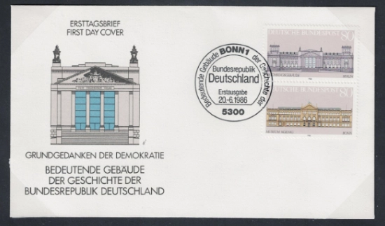 Almanya 1986 Önemli Binalar, 2’li FDC