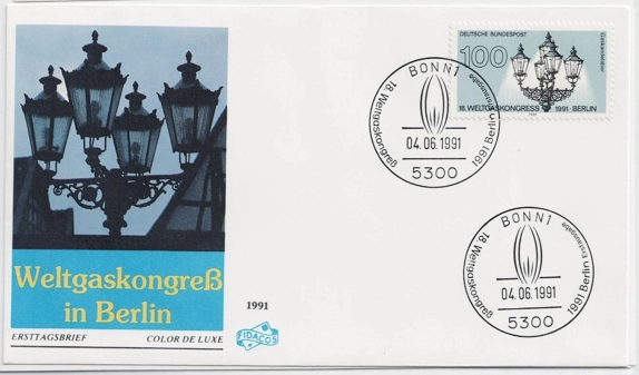 Almanya 1991 Dünya Gaz Kongresi, Berlin FDC