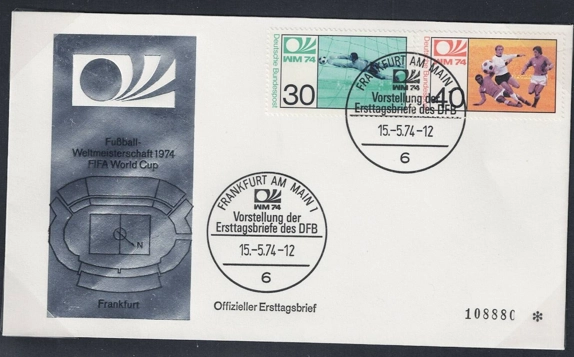 ALMANYA 1974 MÜNİH DÜNYA FUTBOL KUPASI HANOVER FDC