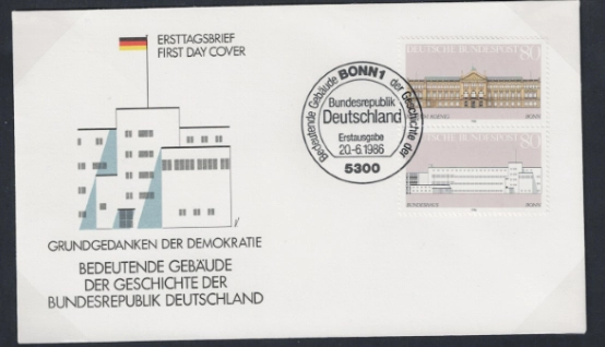 Almanya 1986 Önemli Binalar, 2’li FDC