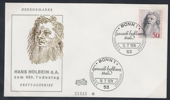 Almanya 1974 Hans Holbein’ın ölümünün 450. yıldönümü FDC