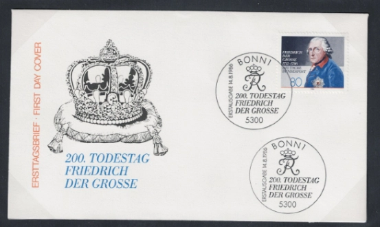 Almanya 1986 Frederick FDC