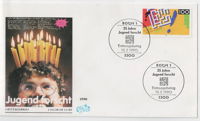 Almanya 1990 ’’Jugend forscht’’ yarışmasının 25. yılı FDC
